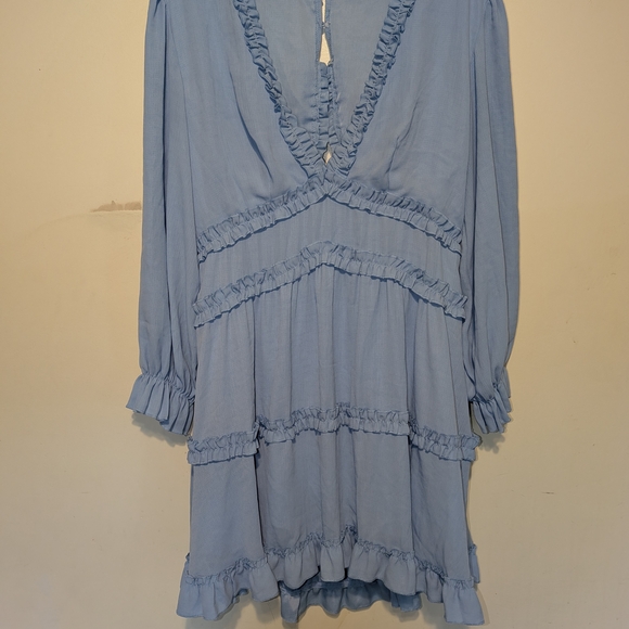 Light Blue Ruffle Dress - Picture 1 of 2